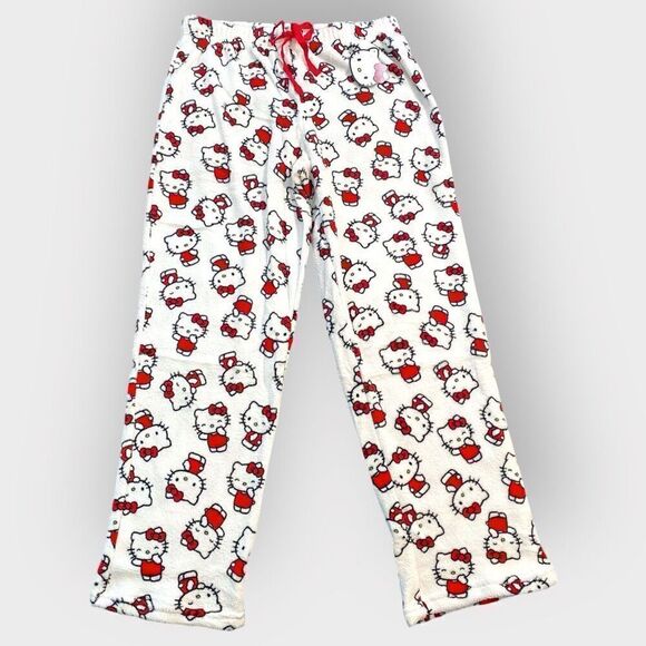 Hello Kitty “Poses All Over” Fuzzy Soft Touch Pajama Pants Womens size X-Large - Picture 3 of 12